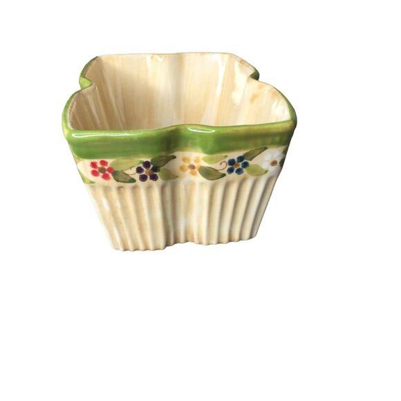 Temp-tations Old World Bakeware Bread Pan Basket Trivet Green Red Blue Casserole - Picture 10 of 16